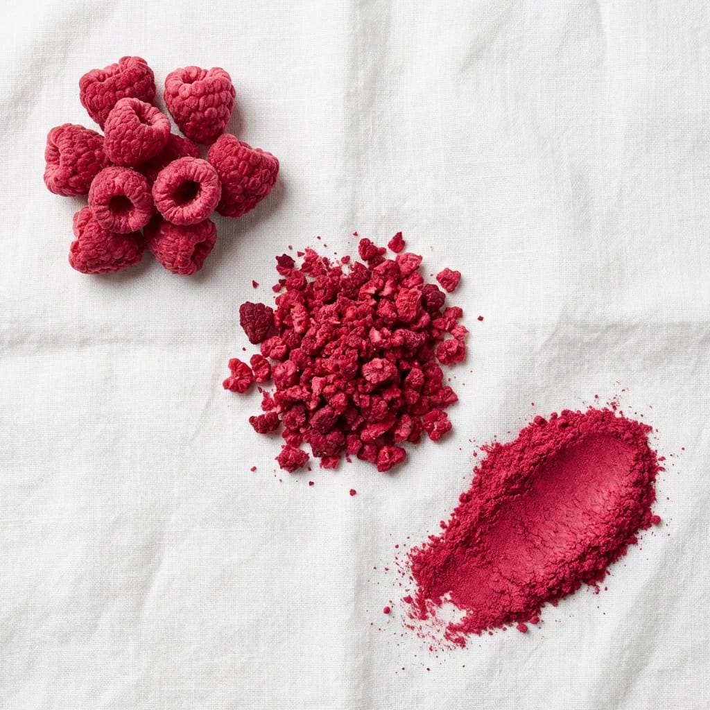 Freeze-dried raspberry